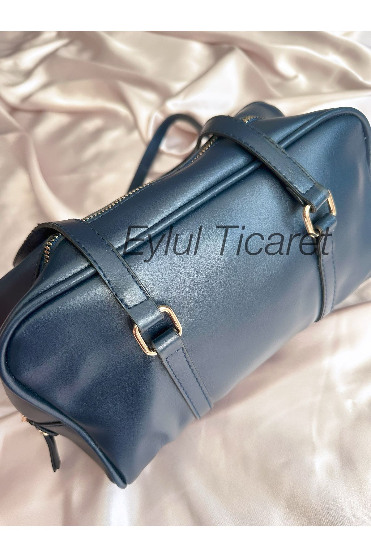 Dark blue leather bag clearance