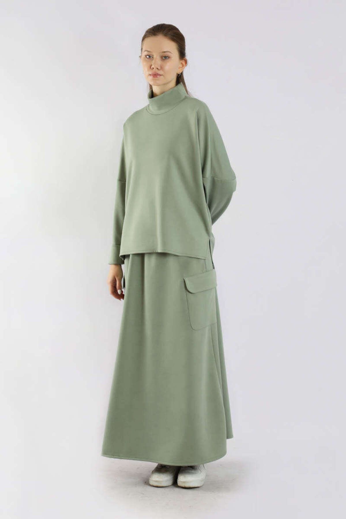 ست بالا و پایین سبز زنانه نیمی اورجینال ZÜLAYS