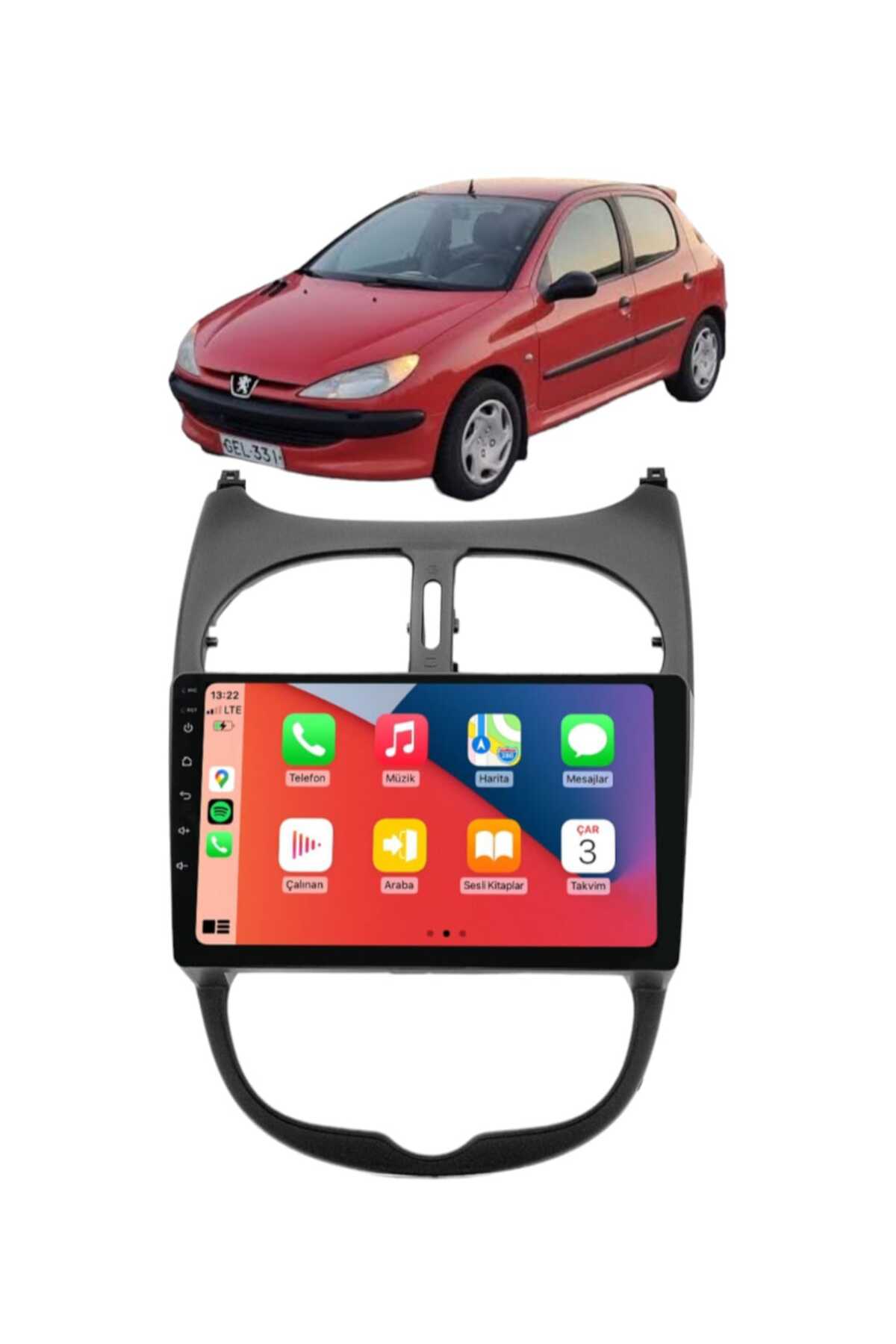 titanxpro PEJO 206 Uyumlu ANDROİD GERÇEK 4/64 CAR-PLAY MULTİMEDYA