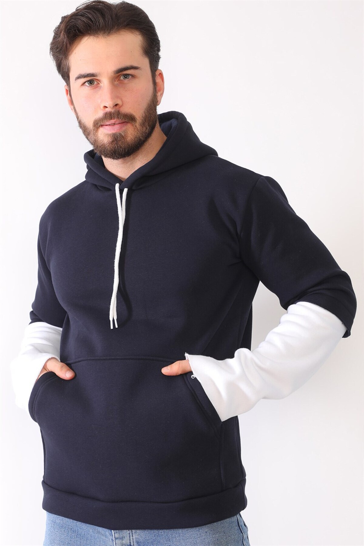 سویشرت مردانه آبی سرمه ای دوبری | 1.15E+14 اورجینال - تصویر 3