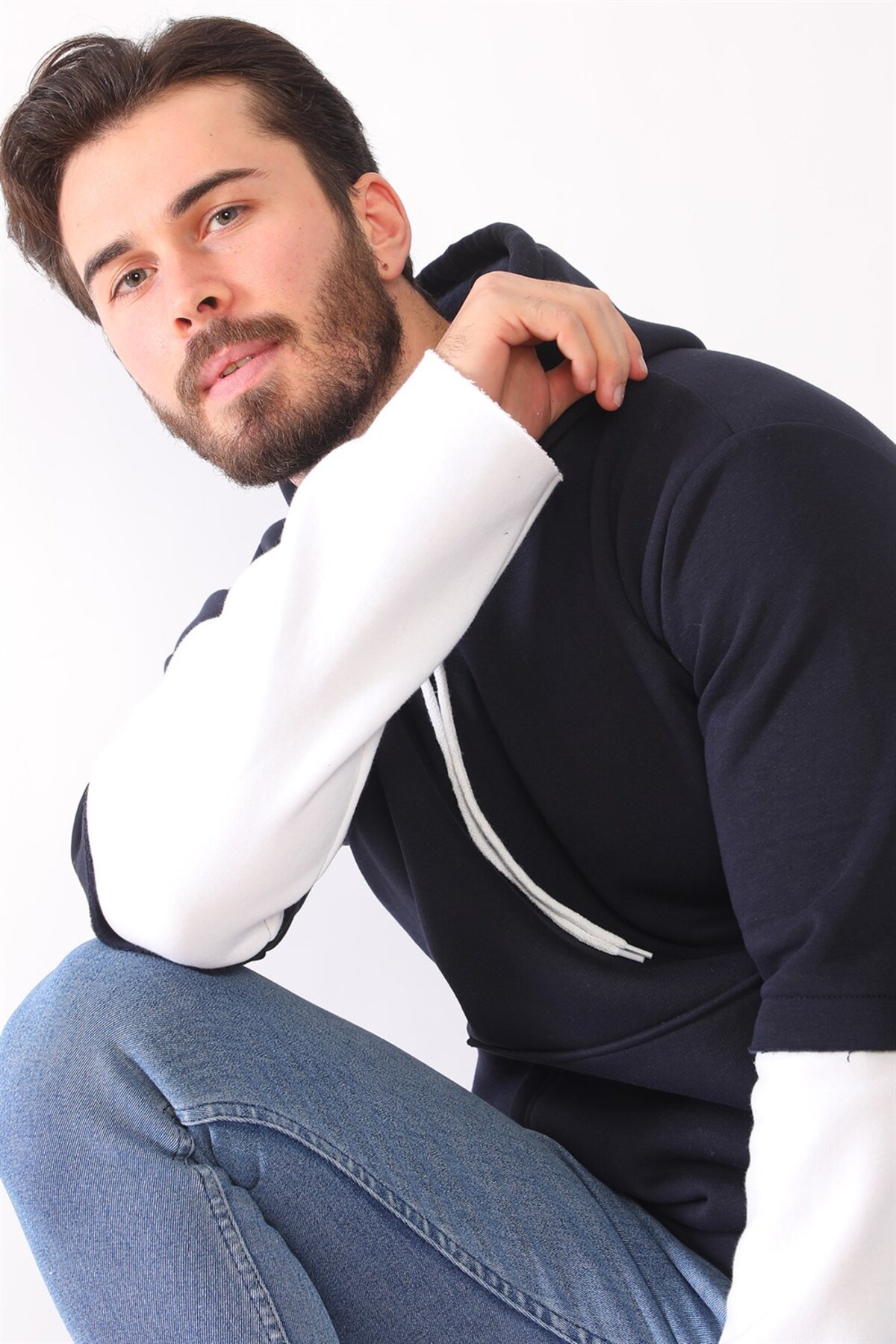 سویشرت مردانه آبی سرمه ای دوبری | 1.15E+14 اورجینال - تصویر 7