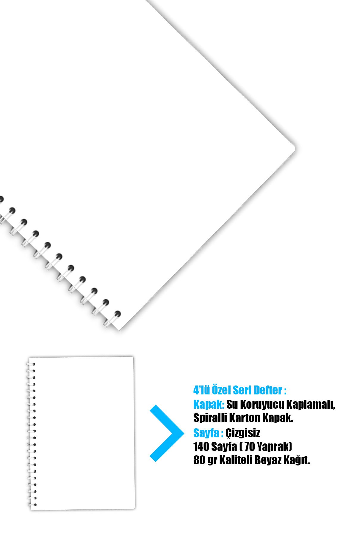 Copyrite-Special Notebook Set of 4 (21 X 14.8 cm 70 sheets) School, Business, Planning Notebook Set 2