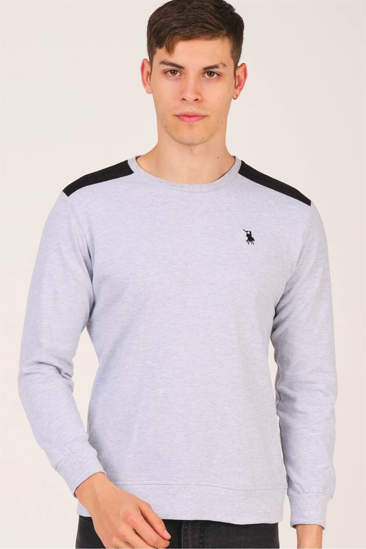 سویشرت مردانه خاکستری دوبری | 1150001V4000007 اورجینال - تصویر 5