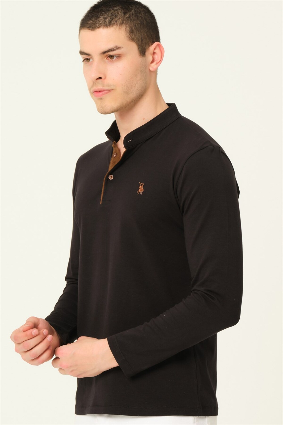 سویشرت مردانه مشکی دوبری | 1150001V4009002 اورجینال - تصویر 6