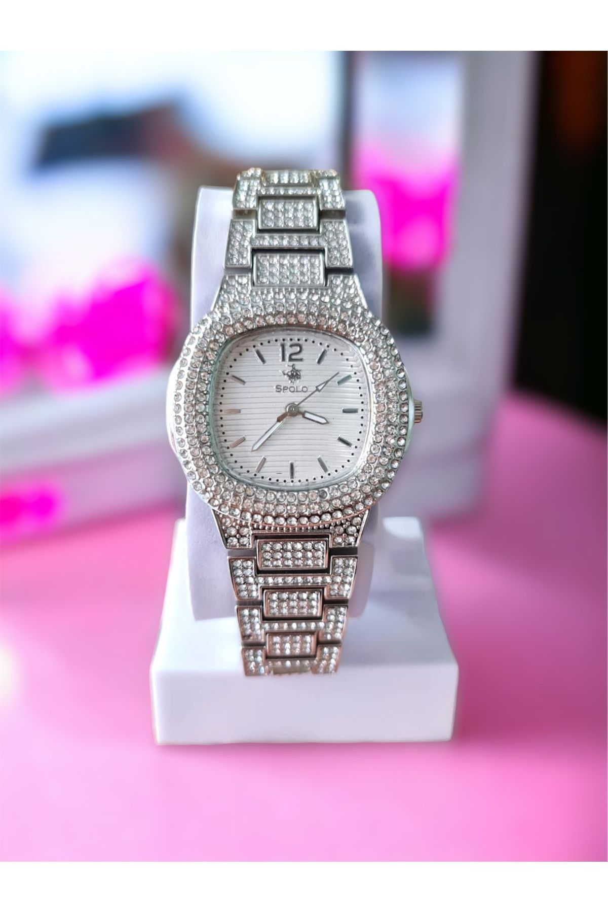 M S POLO Watch Silver colored Gold