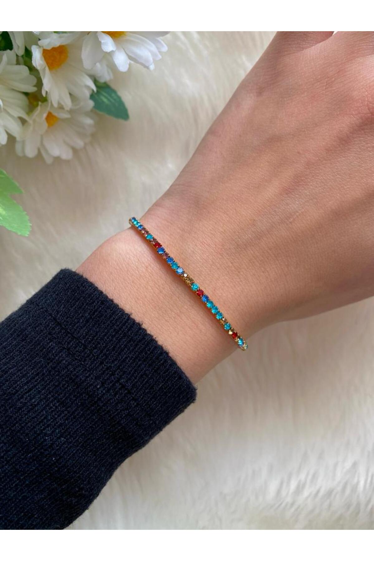 BRACELET ZIRCON STONE ELASTIC FLEXIBLE