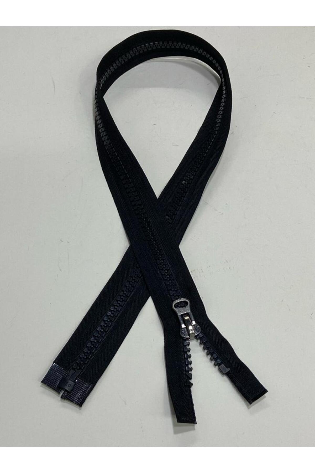 Special Thick Teeth Coat and Coat Zipper 85 Cm No:10 Black