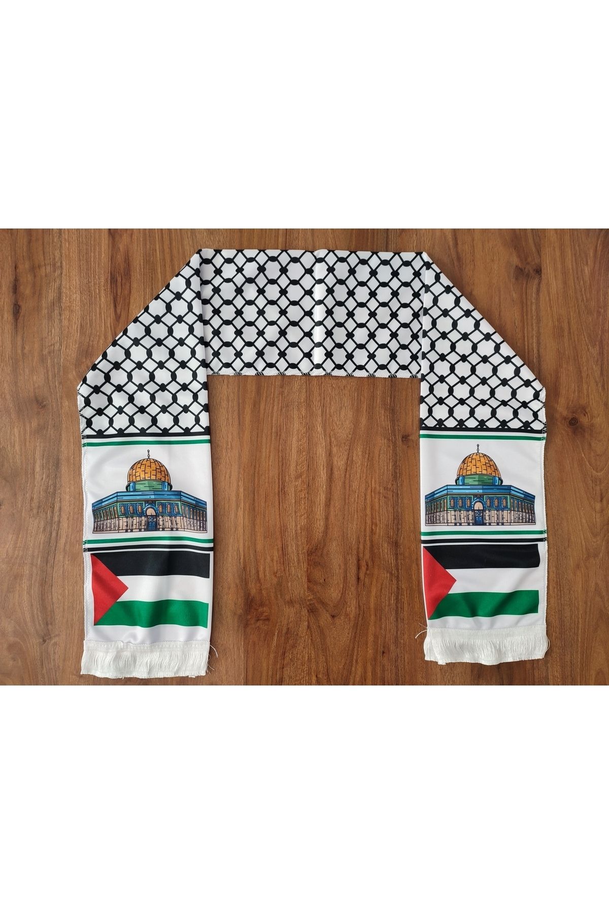 Filistin Atkı Mescidi aksa Dijital Baskılı Saten (15*130 cm)