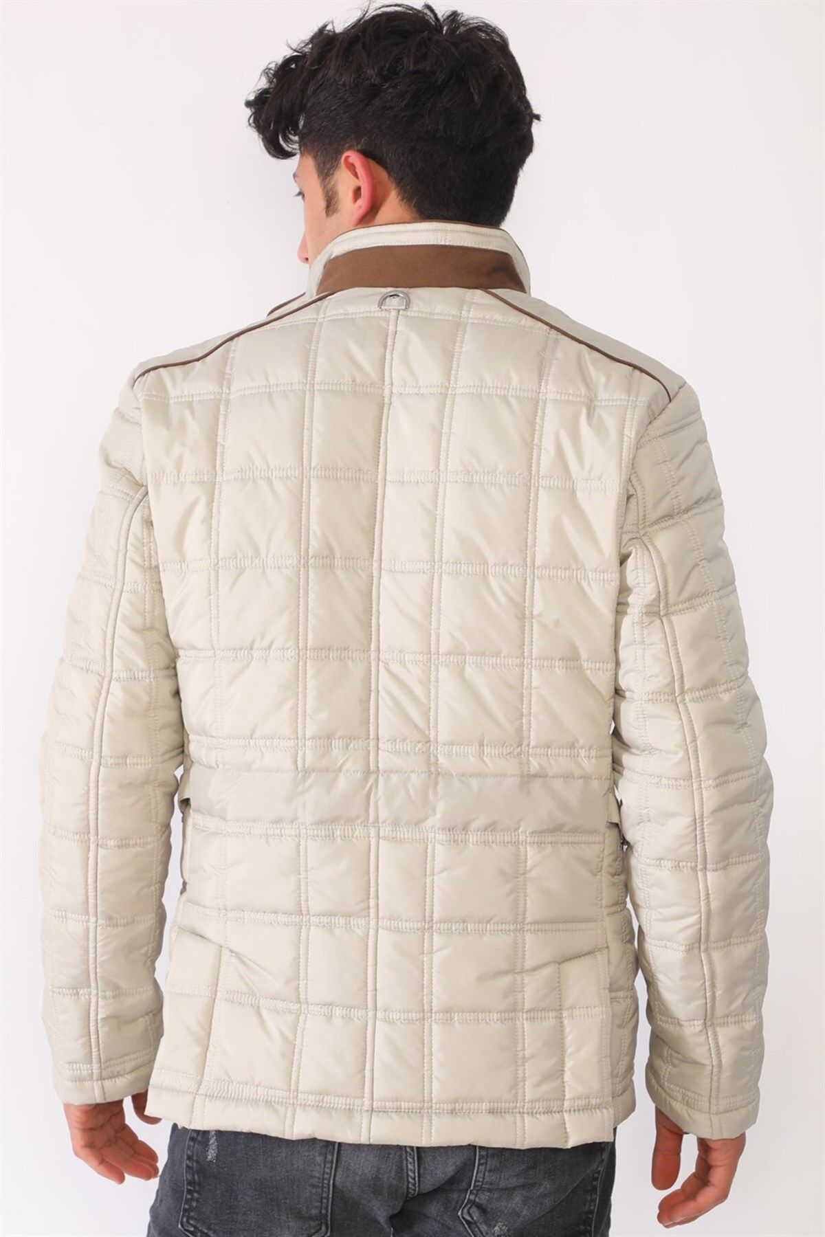 Dewberry-M8640 Men's Coat-beige 4