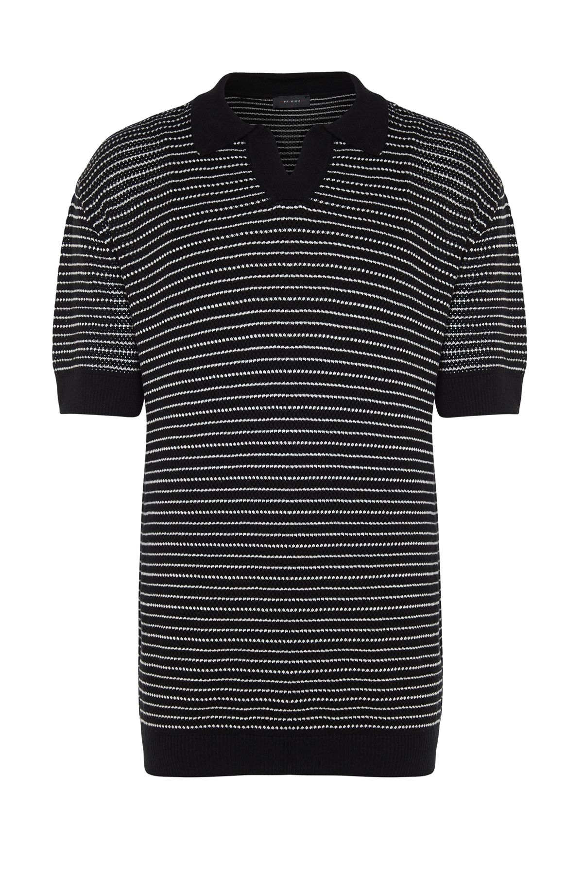 Trendyol Collection-Schwarzes Strick-T-Shirt mit Rollkragen – Kurzarm, limitierte Auflage TMNSS23PO00026 7