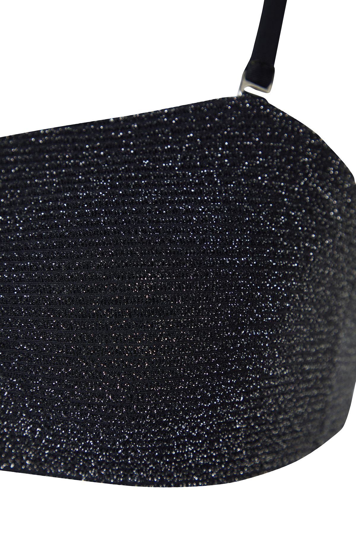 Trendyol Collection-Schwarzes, trägerloses, abnehmbares, silbernes Bikinioberteil TBESS24BU00089 6