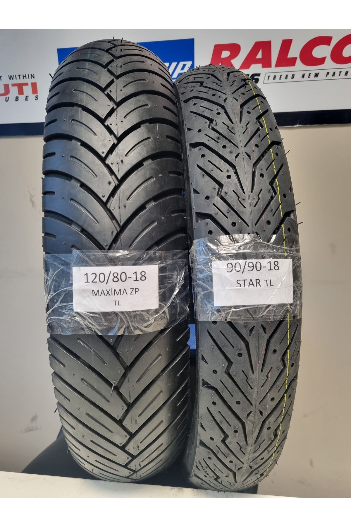 MARUTİ TYRES 90/90-18 VE 120/80-18 MOTOSİKLET LASTİK TAKIMI TL (TUBELESS - DUBLEKS) MAXİMASTAR