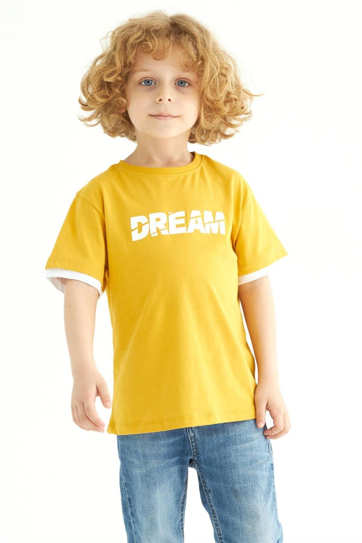 mustard yellow boy shirt