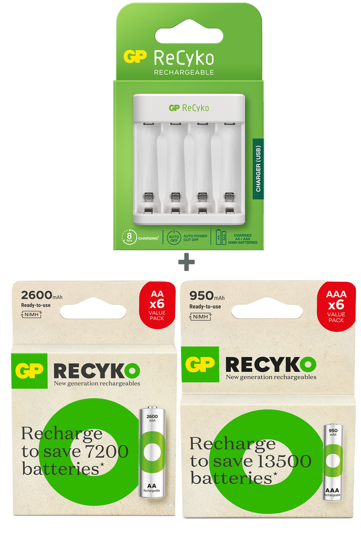 GP Batteries GP E411 AA-AAA Usb Pilsiz Şarj Cihazı + GP 2600mAh AA ...