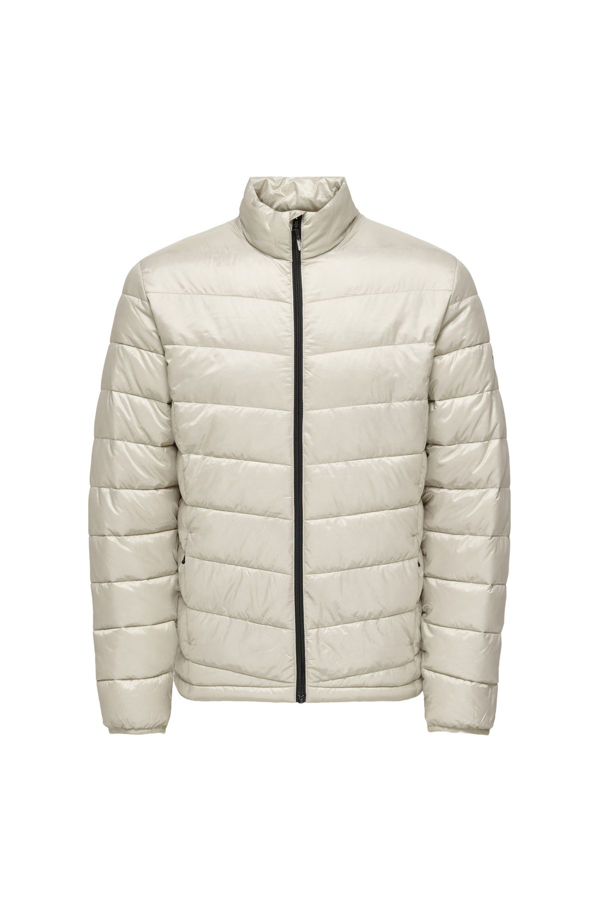 کاپشن مردانه کرم معمولی Onscarven Quilted Puffer Otw NOOS Only & Sons