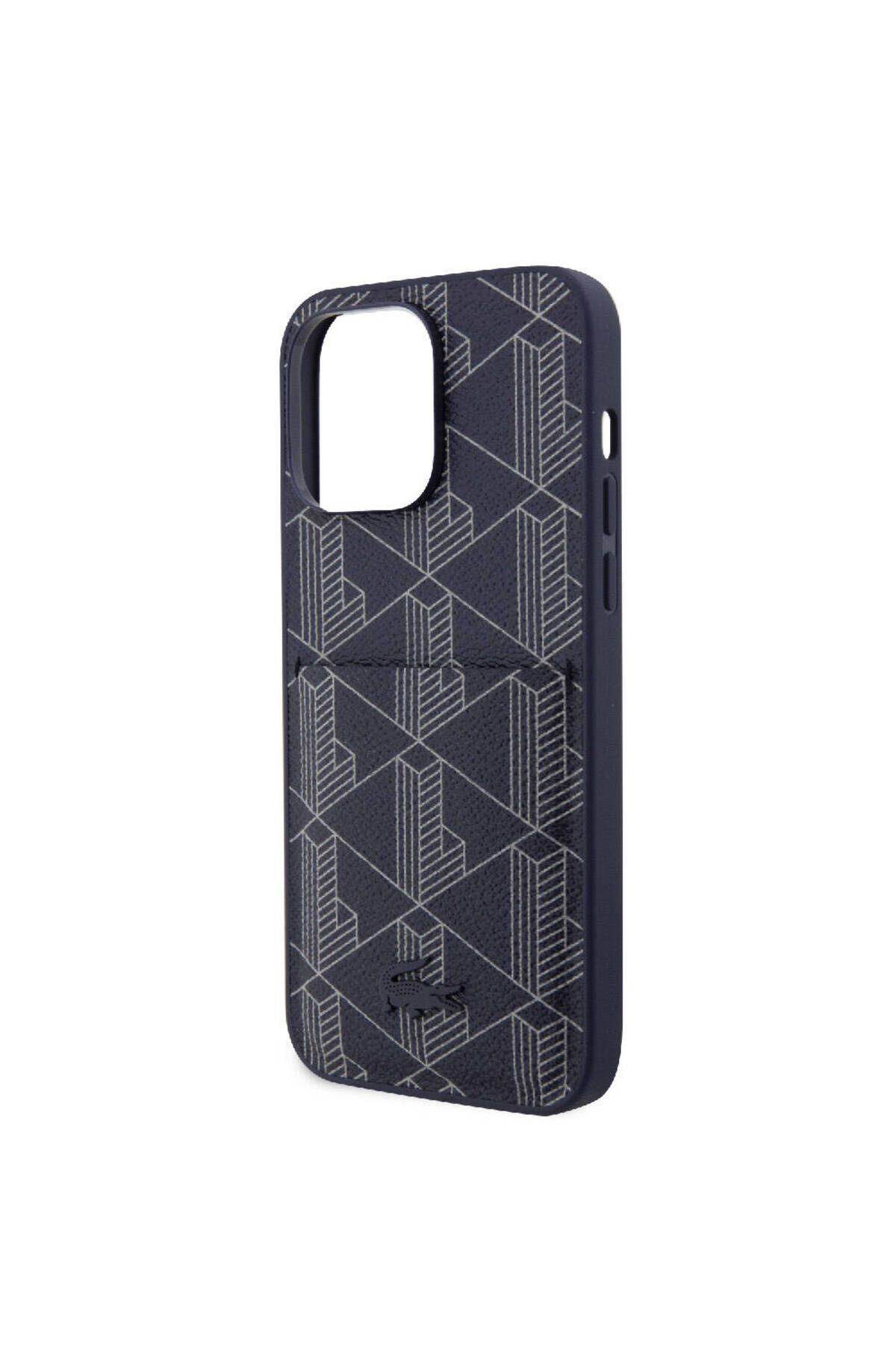 کاور و قاب آبی iPhone 15 Pro Max Case دارای مجوز MAGSAFE ویژگی PU Card چرمی Hacer Lacoste
