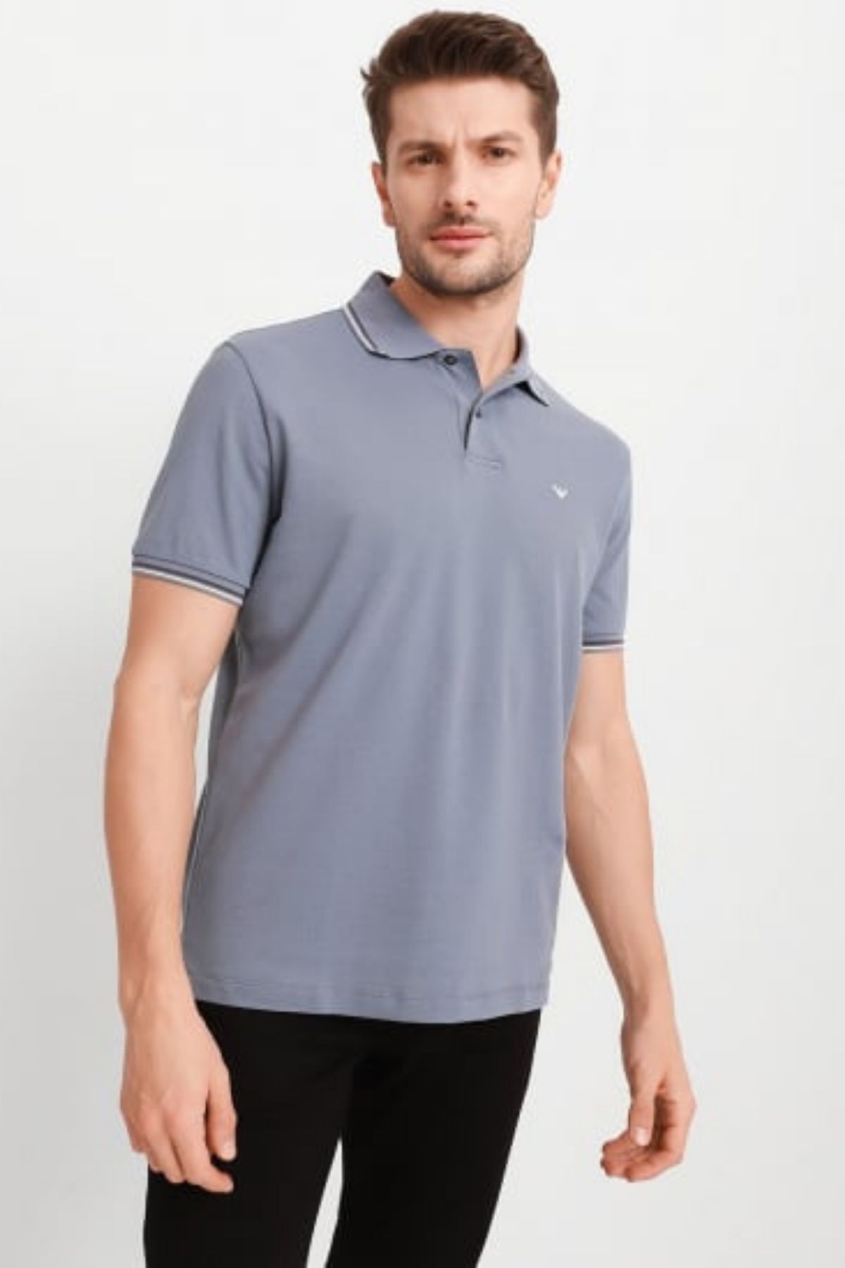 Grey armani polo shirt new arrivals