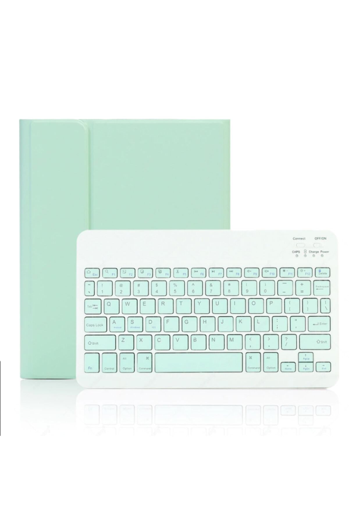 UnDePlus-Apple Ipad 5th Generation 9.7" Case 2017 A1822 A1823 Wireless Turkish Keyboard Case Mobax 3