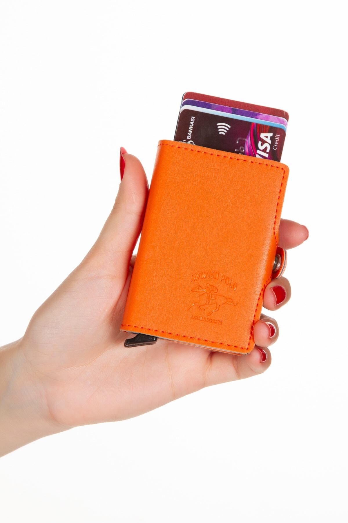 Newish-Double Automatic Card Mechanism Card Holder Wallet with Rfid Blocking Feature (6.5x9.5cm) 2