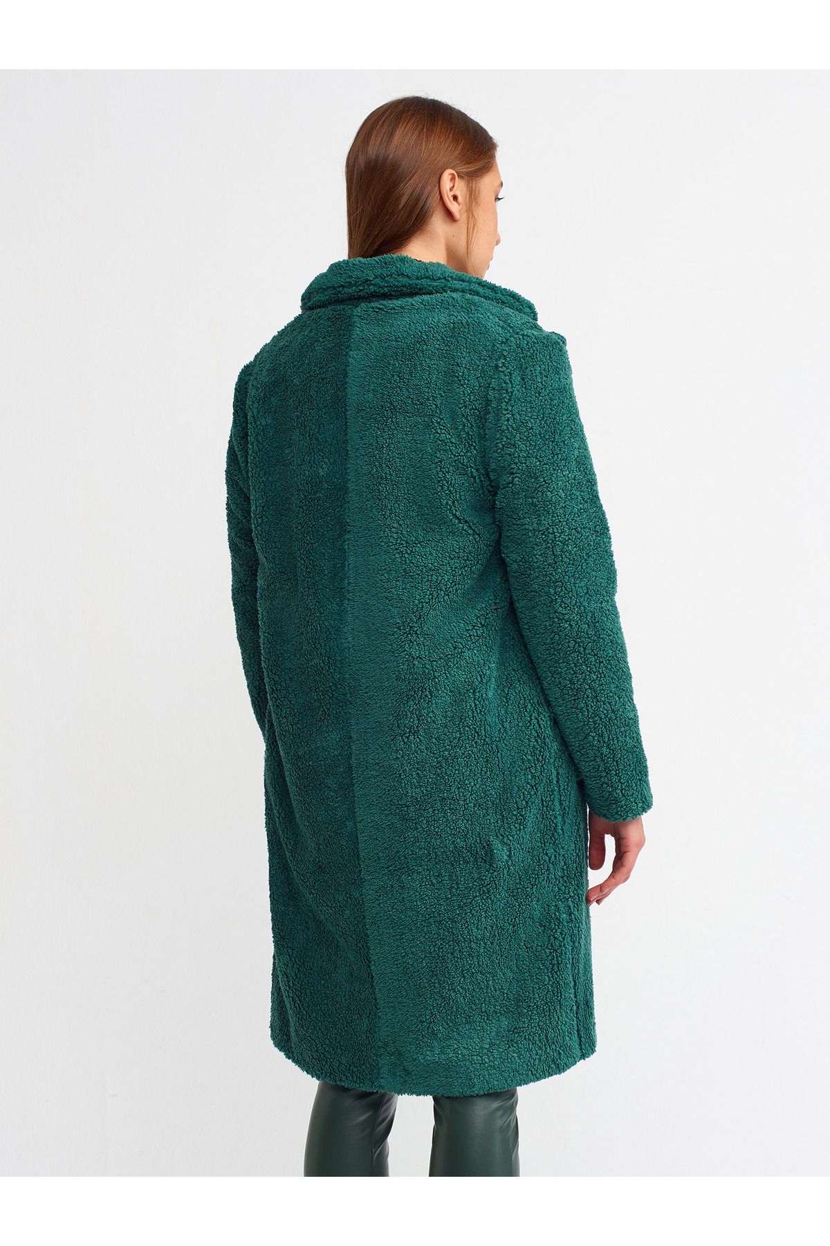 River island green fur coat deals