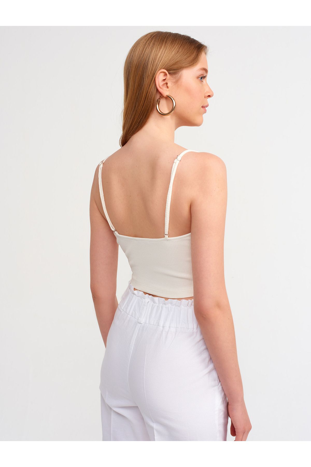 Dilvin-20173 Mesh Crop Top-natural 4