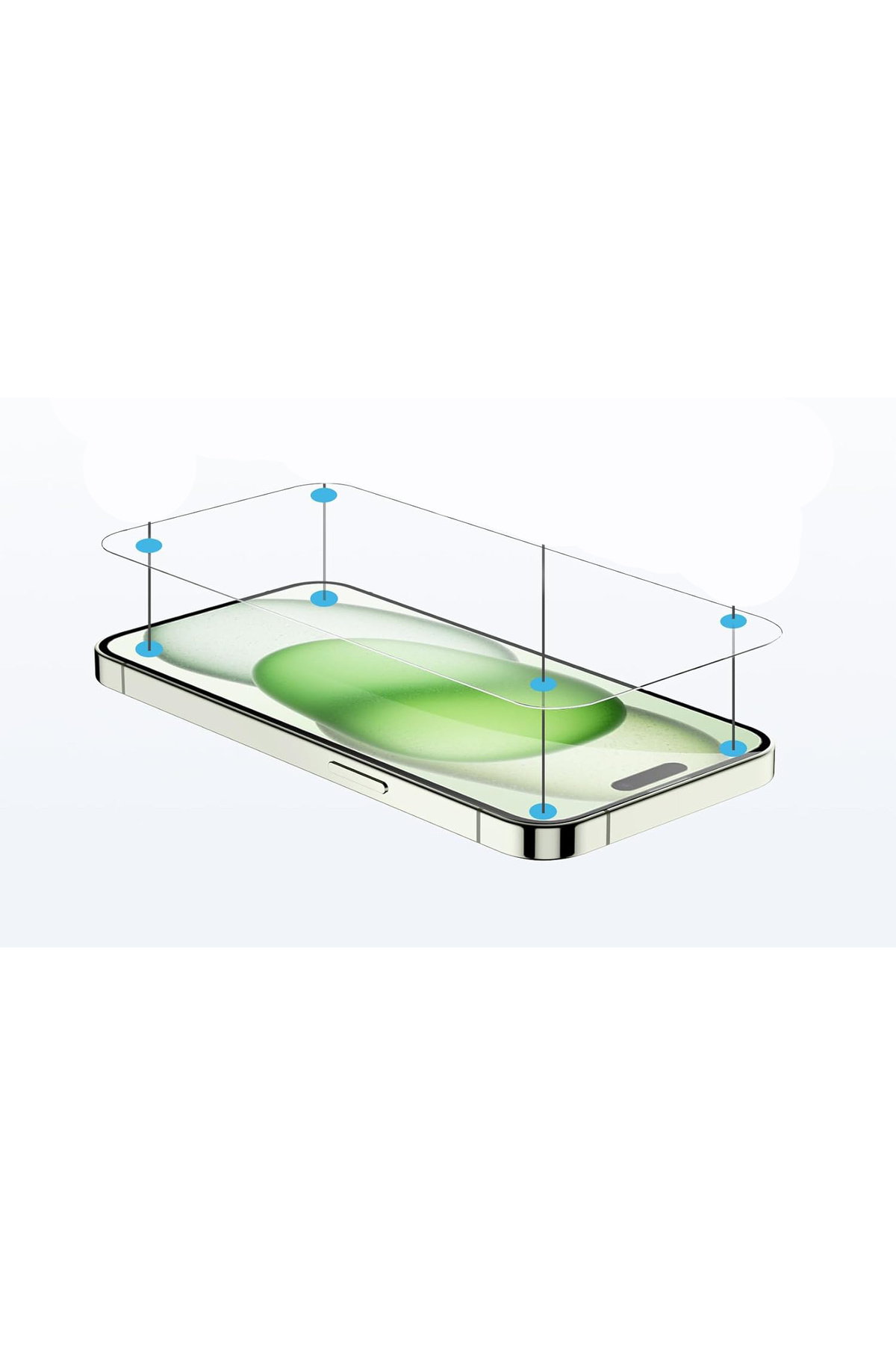 iPhone 15 Plus Uyumlu Kırılmaz Cam Ekran Koruyucu 2