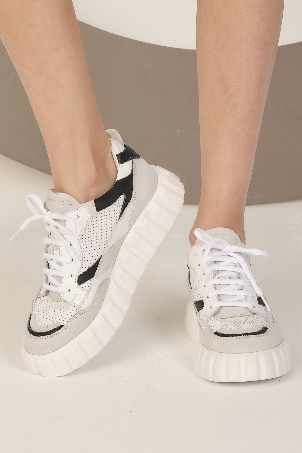 Madam Kifi Kadın Beyaz Sneakers Spor Ayakkabı