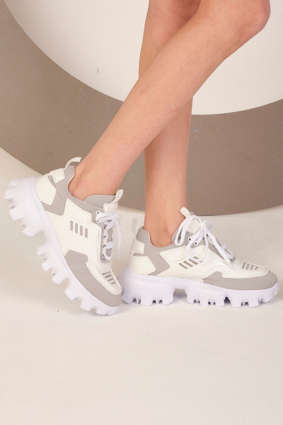 Madam Kifi Kadın Beyaz Sneakers Spor Ayakkabı SN8058