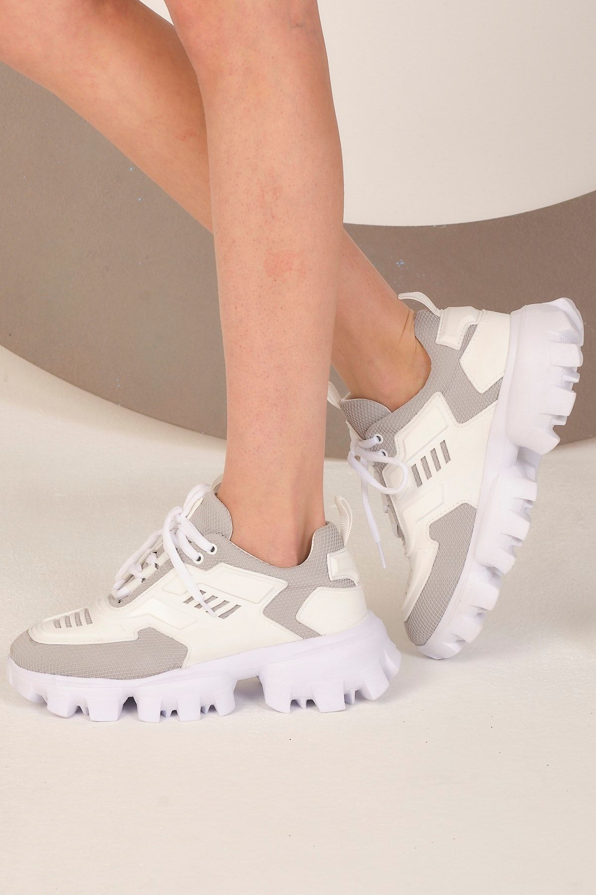 Madam Kifi Kadın Beyaz Sneakers Spor Ayakkabı SN8058