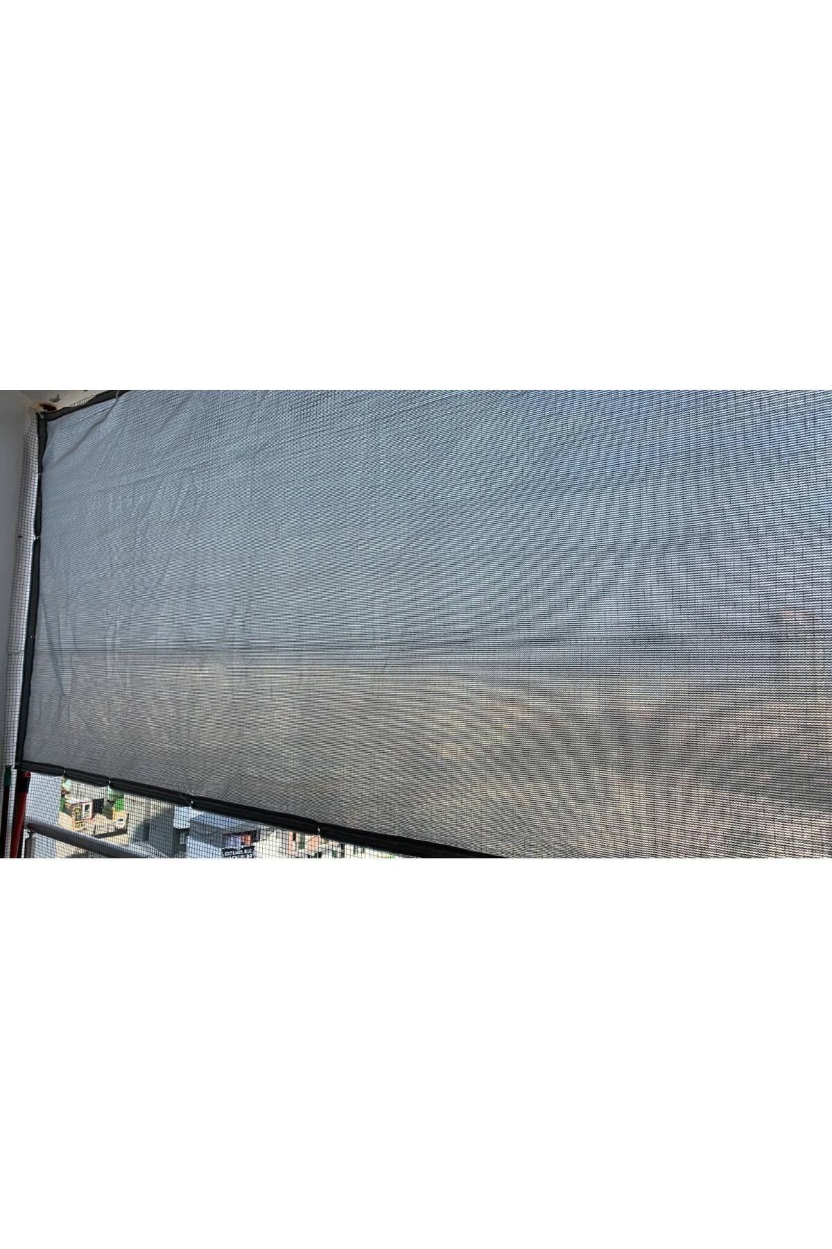 %95'lik Gri - Gümüş Gölgelik File - 6*3 METRE - Branda - Çit Filesi - Şeritli Halkalı 4