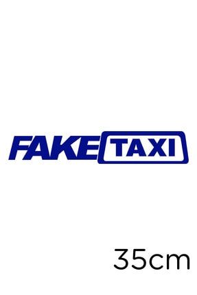 Fake Taxi-korsan Taksi Sticker Yapıştırma 35cm - Lacivert 35CM-STK2661