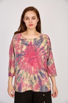 Kadın Keten Batik Bluz CMN050012