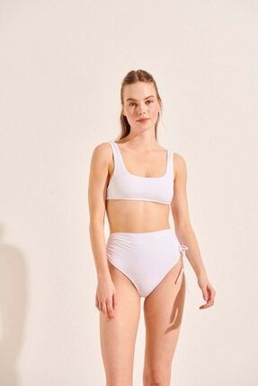 Kadın Beyaz Atlet Kesim Bikini Üstü BBGG91827