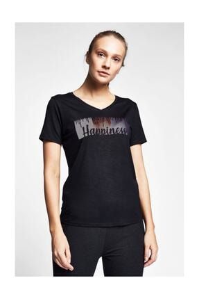 Kadın Siyah T-Shirt 20BTBS002107-633