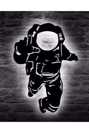 Astronot Ledli Duvar Süsü Mdf Tablo Duvar Aksesuarı Ahşap Tablo MDF1129