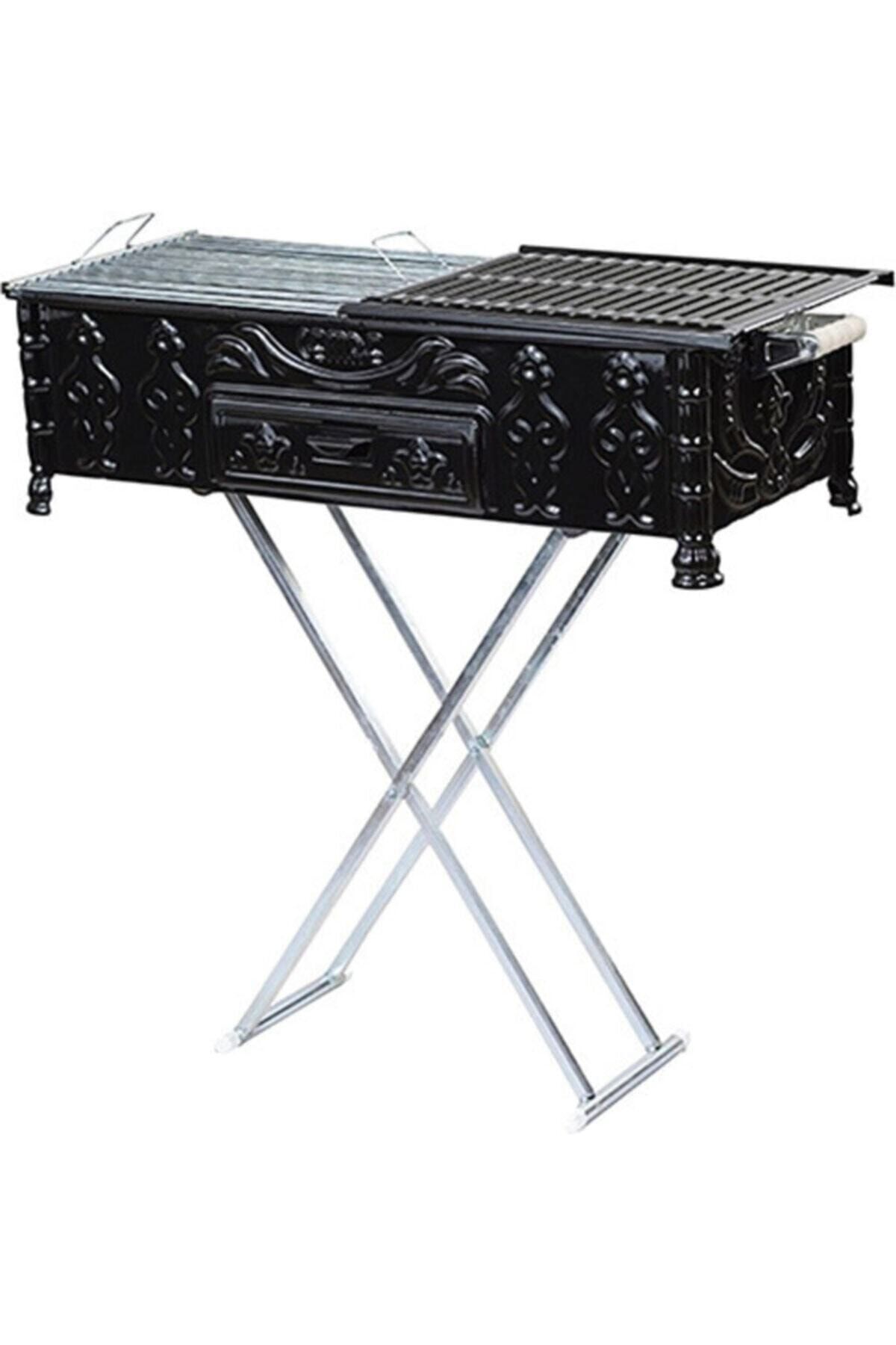 Mangal C85 Köfteci 33x80 Yağdanlıklı Portatif Ayaklı C-85