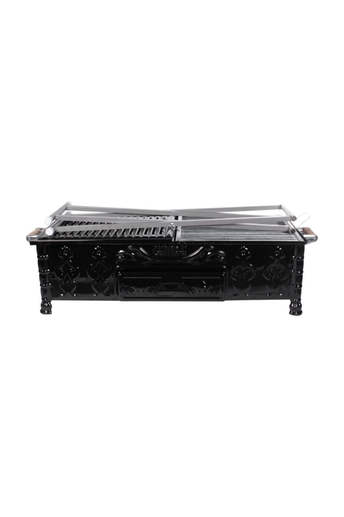 CEMRE Mangal C85 Köfteci 33x80 Yağdanlıklı Portatif Ayaklı