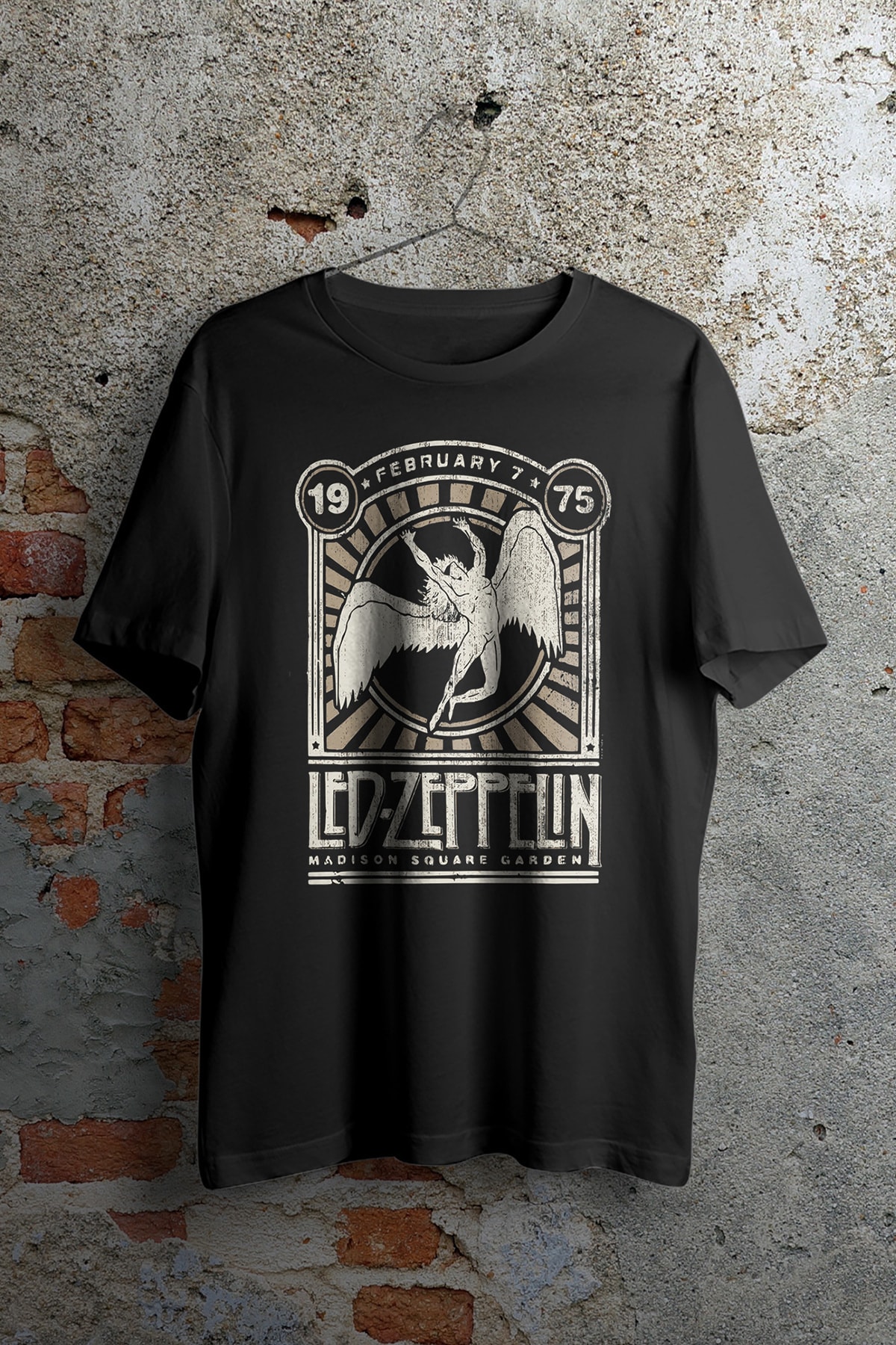 Led Zeppelin 1975 Siyah Unisex Tshirt