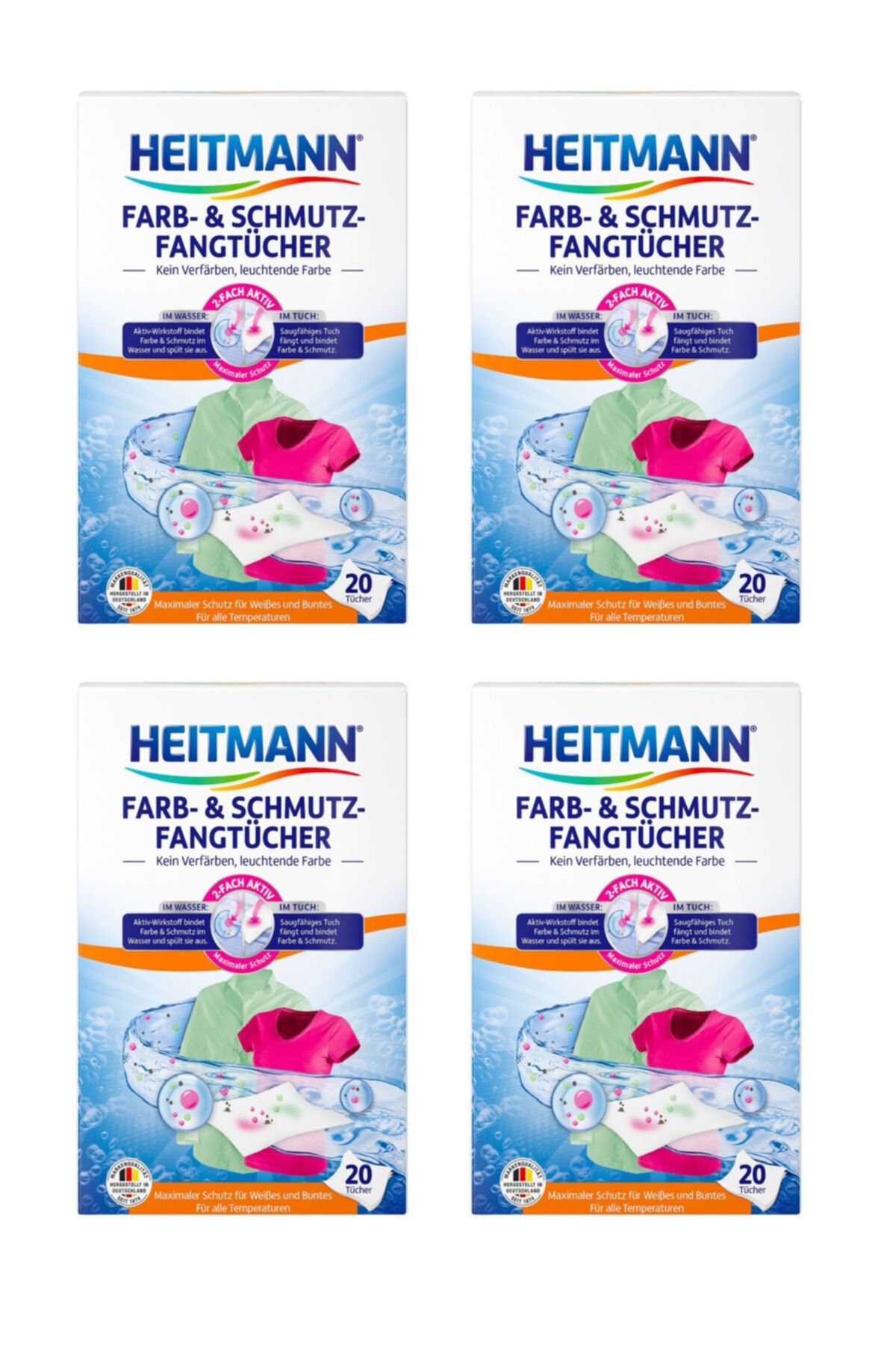 HEITMANN Renk Koruyucu Ve Kir Tutucu Bez X 4 Kutu