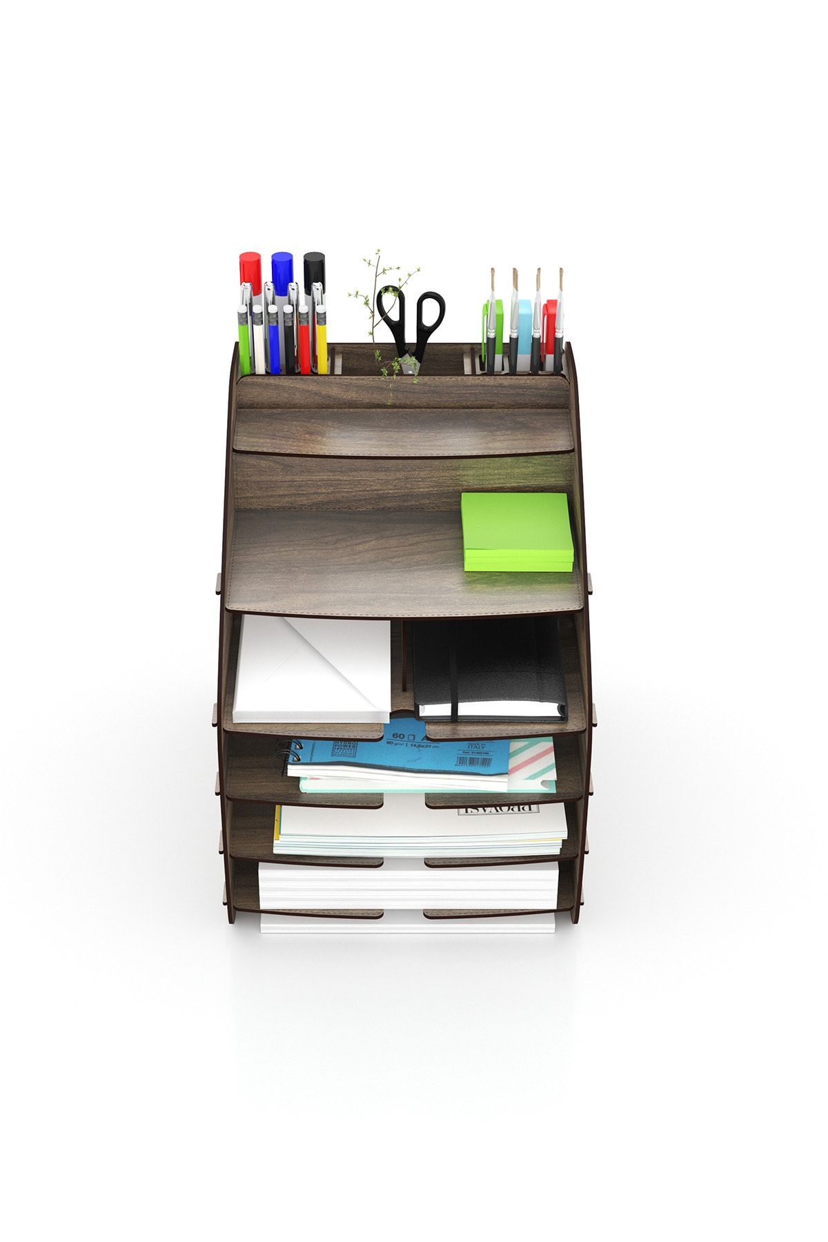 Mingitav-Otto Design A4 Document Shelf Desktop Organizer - 6 Colors Hexa Large 5