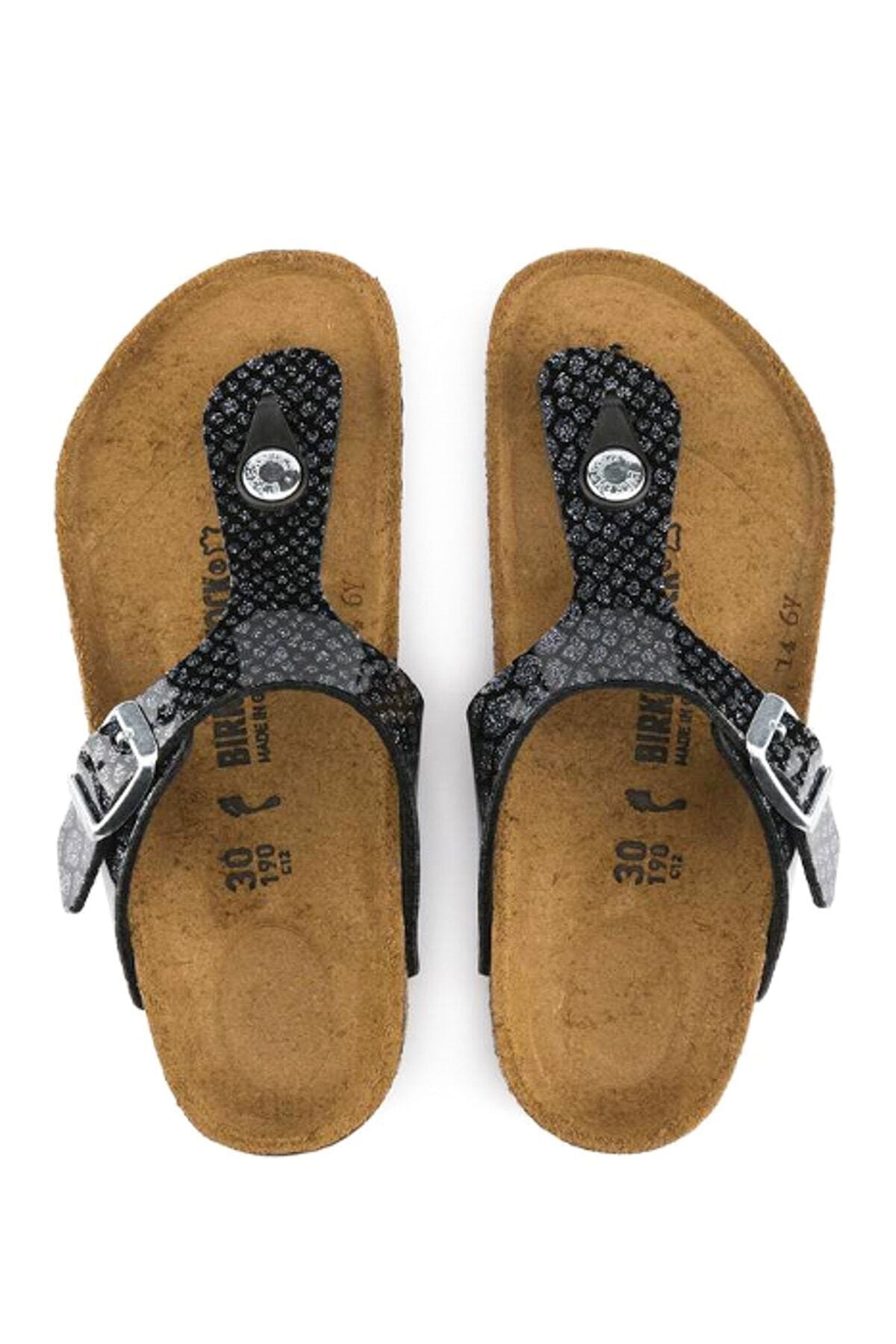 دمپایی بیرکن استاک دخترانه اوا مشکی  راسته      لباس خانگی | Birkenstock 1008204_MAGIC SNAKE BLACK SILVER - تصویر 5
