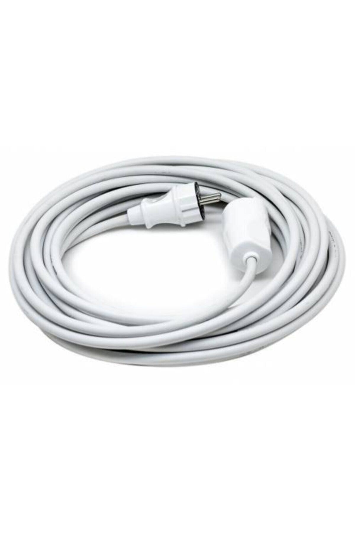 VİKO Beyaz Topraklı Tekli Uzatma Kablosu - 20 Metre