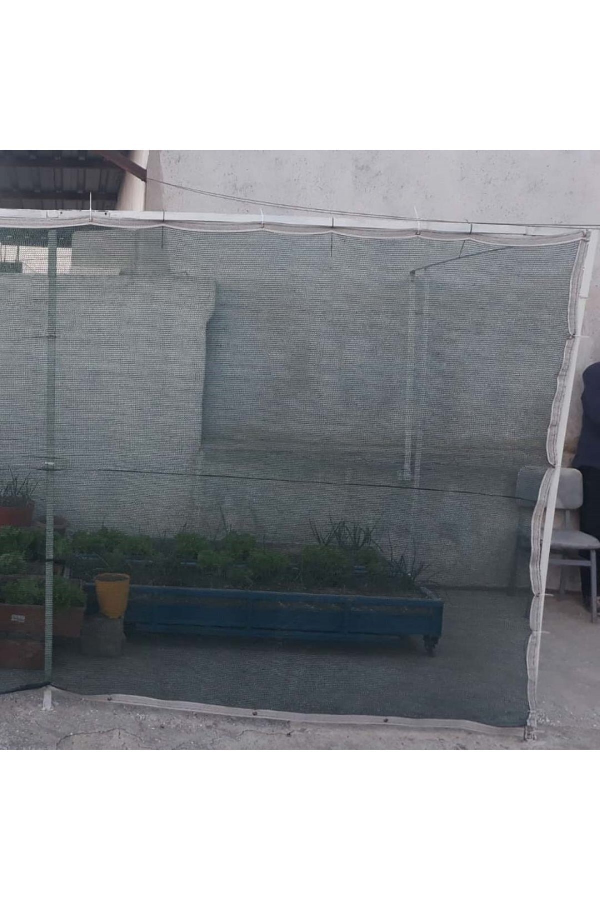 %55'lik Yeşil Gölgelik File 1.5*17 METRE - Branda - Çit Filesi - Şeritli Halkalı 2