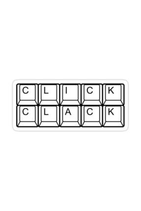 Mekanik Klavye Tıklayın Clack Sticker Araba Oto Arma Duvar Sticker Ev Dekoratif Çıkartma 15 cm X68Y6533