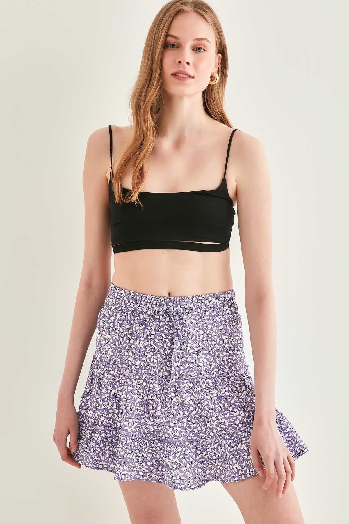 Gilly ruffle wrap mini on sale skirt
