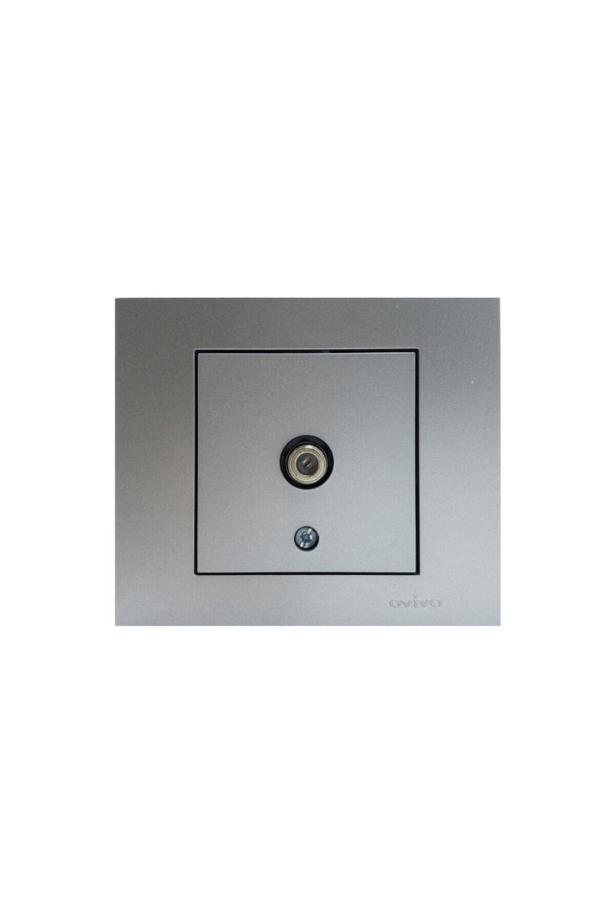 OVİVO Seldur Grano Gümüş Uydu F Konnektör Çerçeve