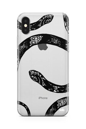 Apple Iphone X/xs Şeffaf Telefon Kılıfı - Wrapping Snake F05NA158