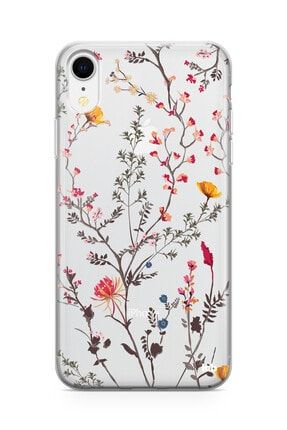 Apple Iphone Xr Şeffaf Telefon Kılıfı - Floral Branches F06NA186