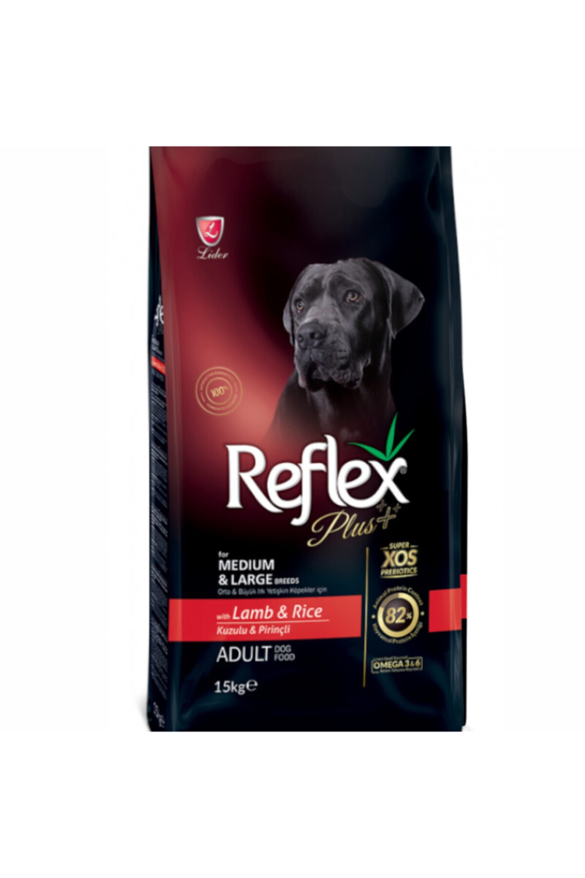 Reflex Plus Orta Büyük Irk Kuzu Pirinç Yetişkin Köpek Maması 15 kg