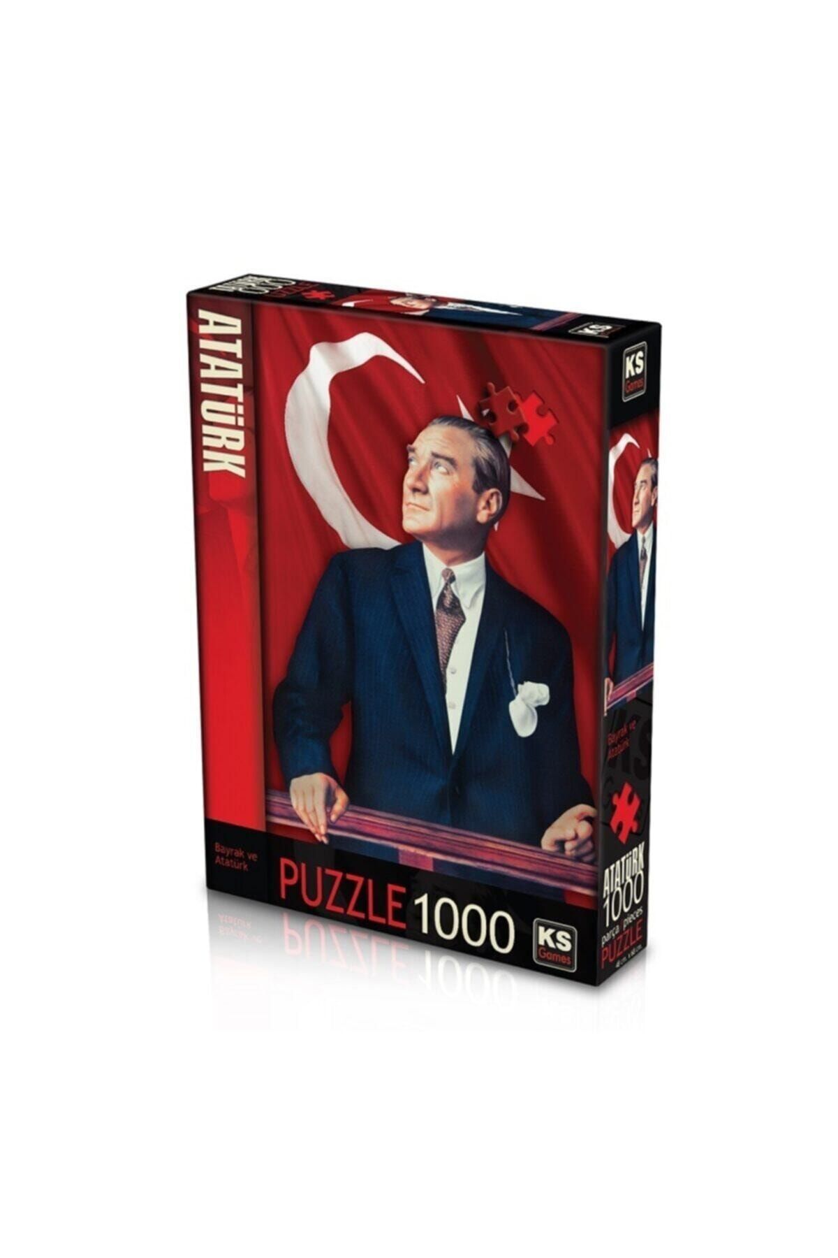 پازل 1000 قطعه آتاترک و پرچم ترکیه Ks Games